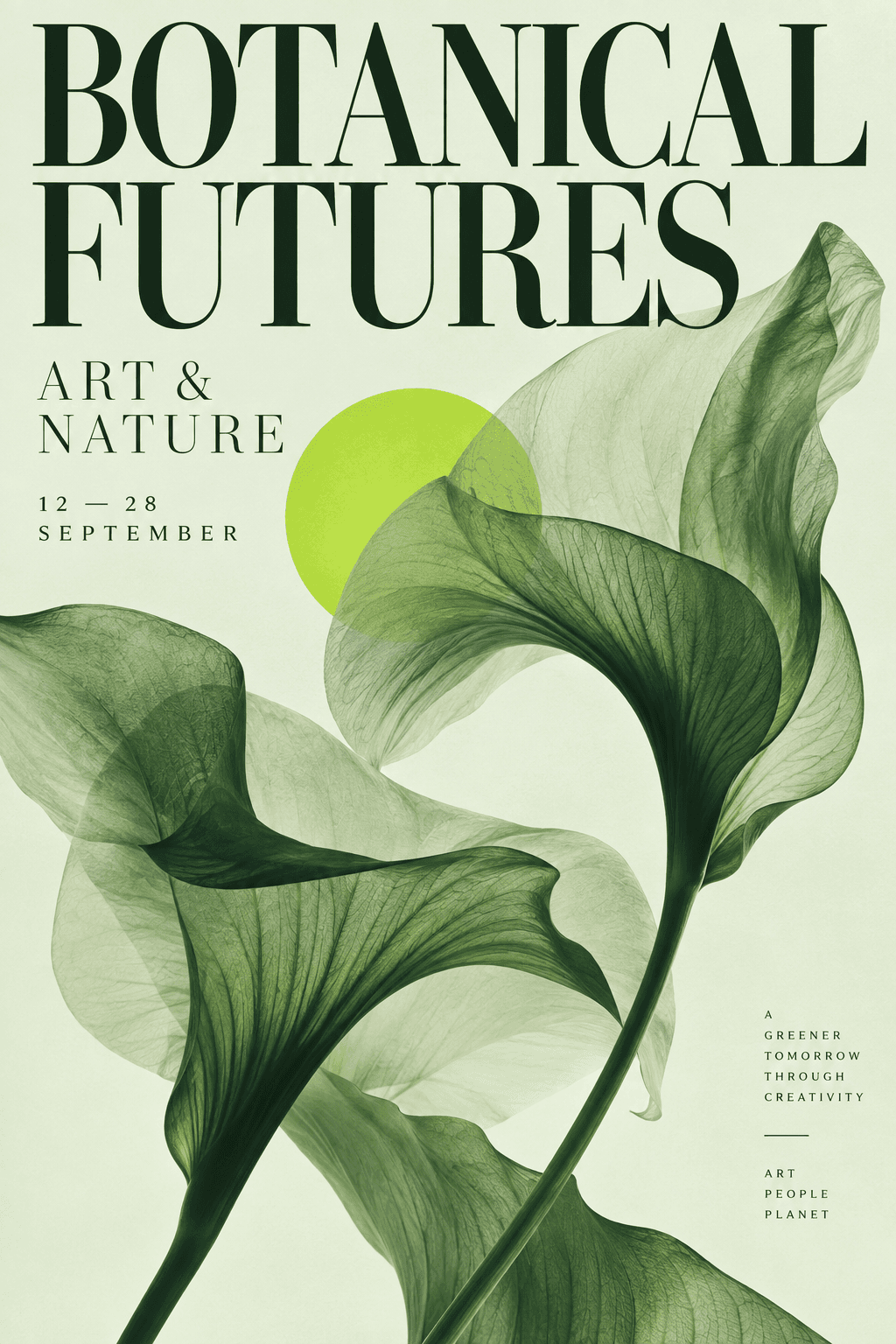 An exhibition poster with room to breathe