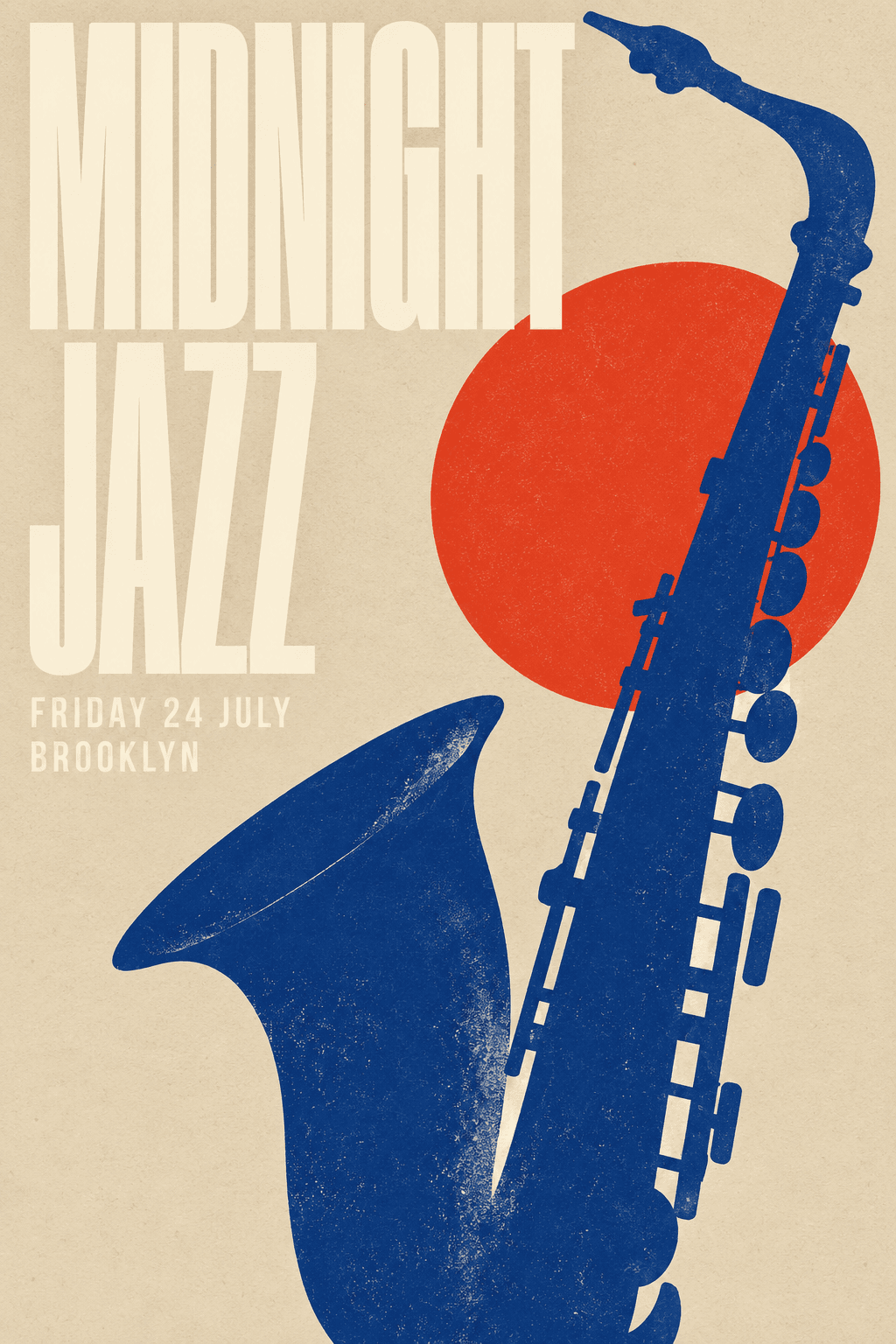 A jazz night, turned into a poster