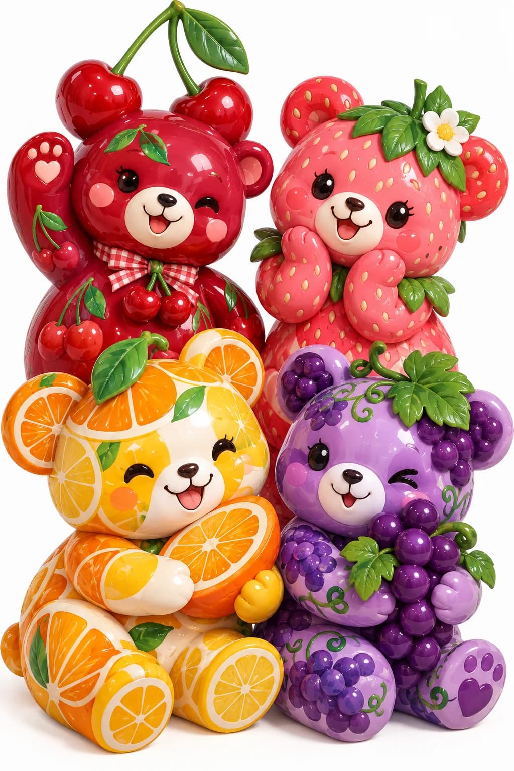 Fruit Decorated Bears Pop Art