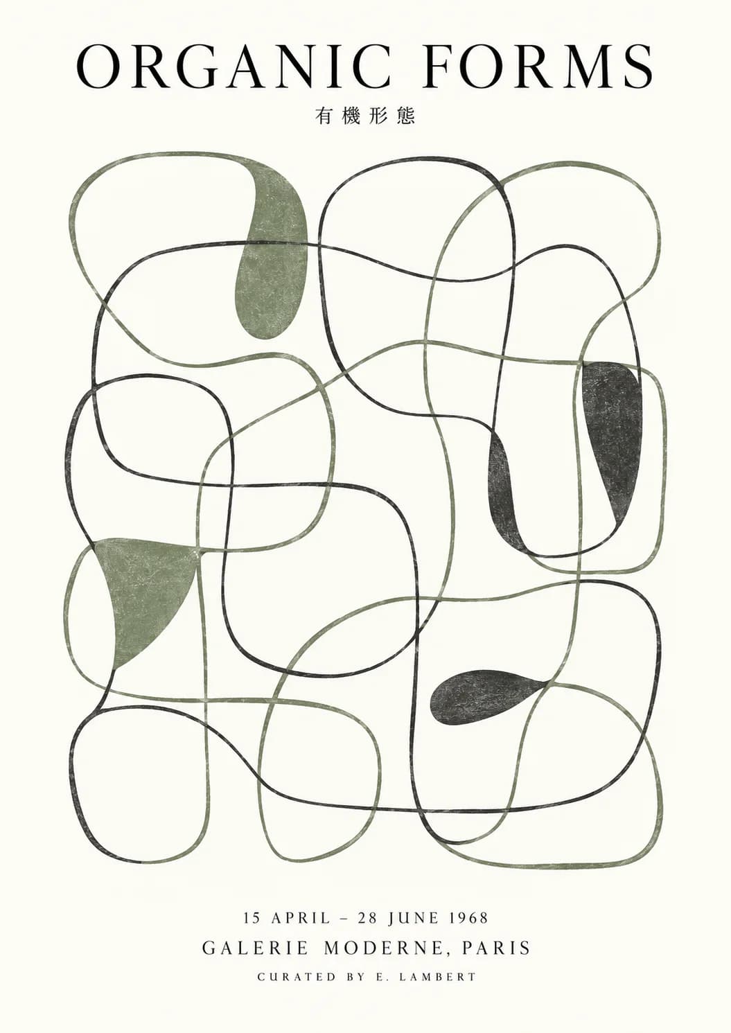 Organic Forms Japanese Exhibition Poster