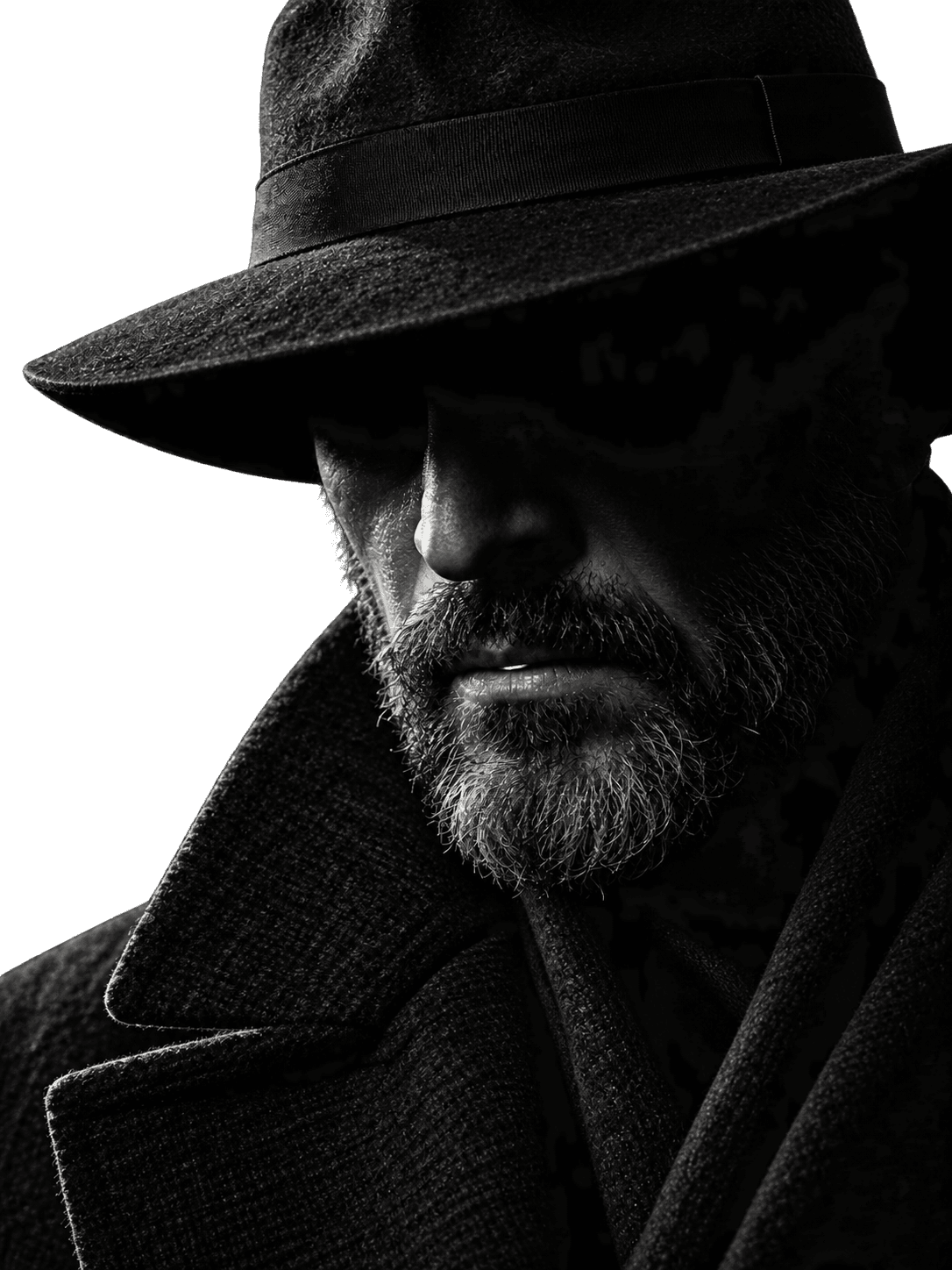 Separate a dark portrait from a dark backdrop — After