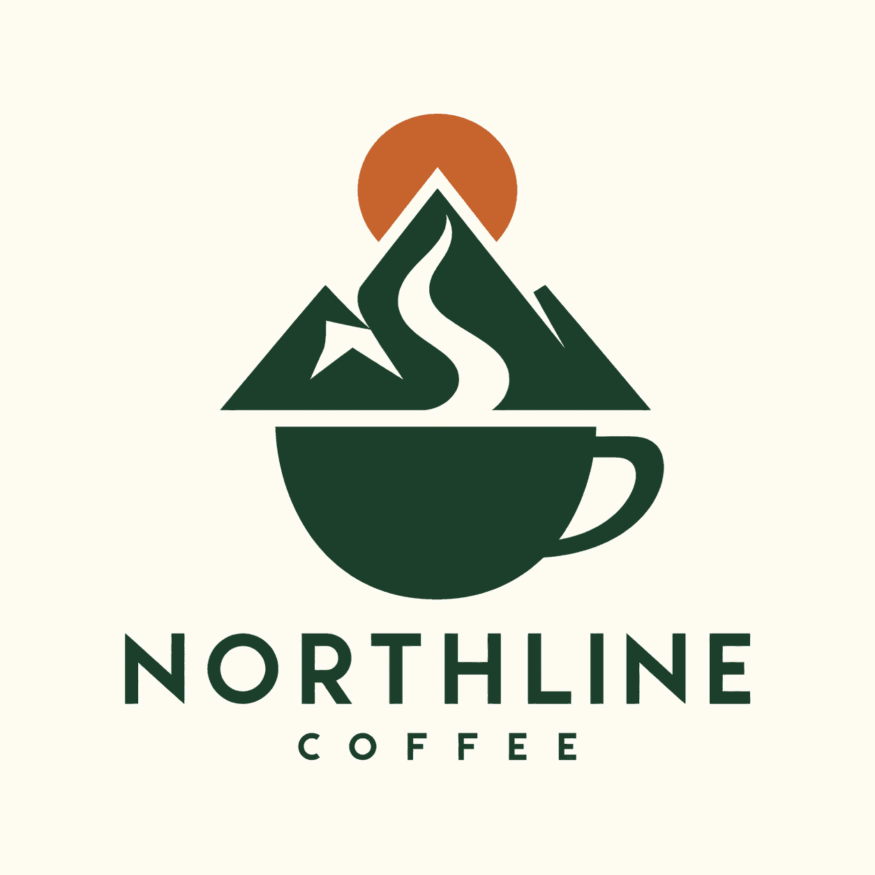 An outdoor coffee brand, in one mark