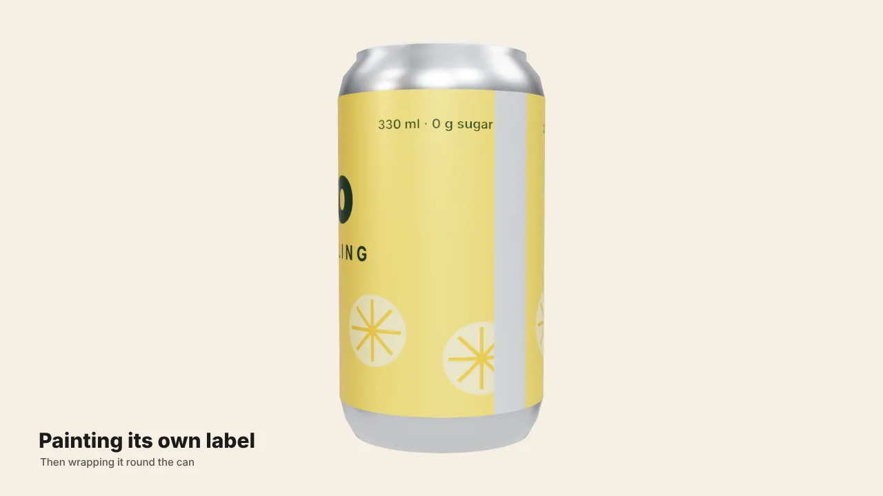 A drink brand, from SVG to 3D can