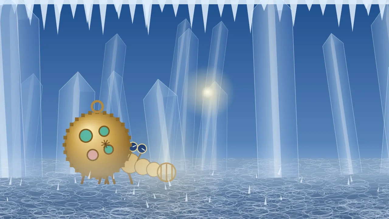 A mechanical hermit crab chasing light