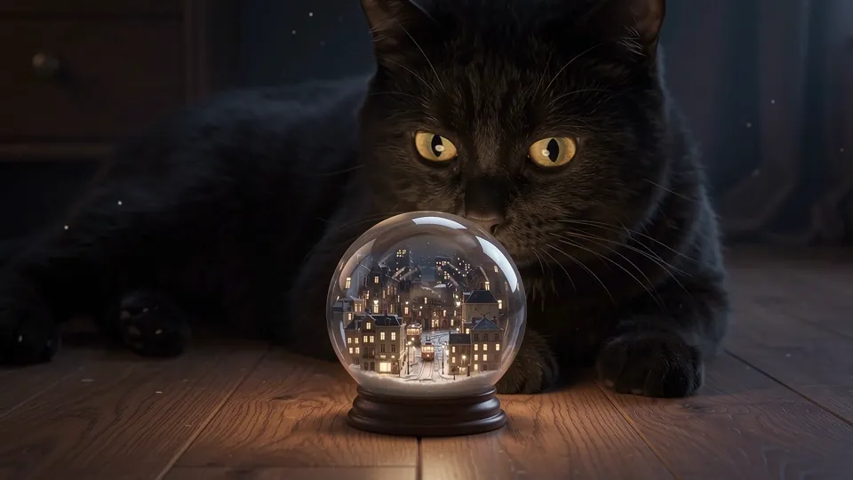 A city in a glass globe