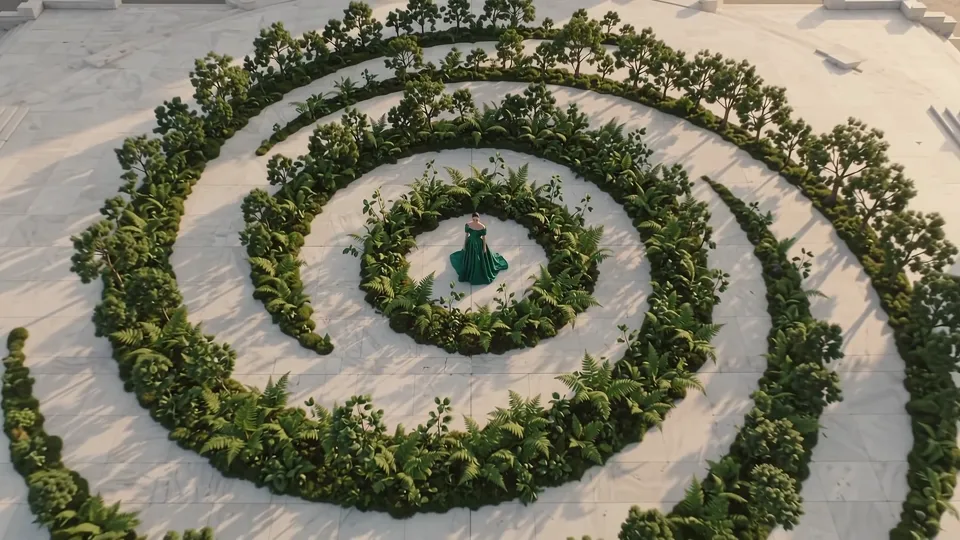 A dress becomes a forest