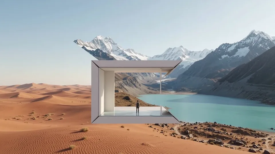 Gallery into mountains