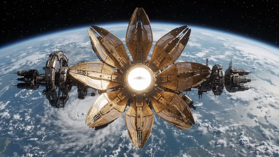 Orbital mechanical flower